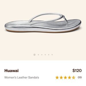 Olukai silver sandal